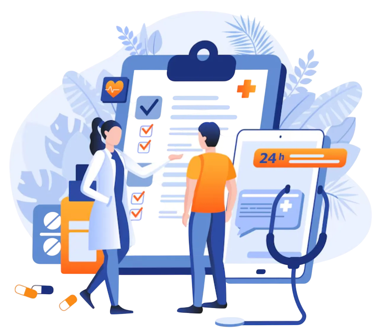 Quality assurance expert designating a checklist for a medical device.